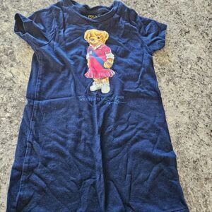 Polo Ralph Lauren Little Girls Polo Bear Cotton Jersey T-shirt Dress Size 3T